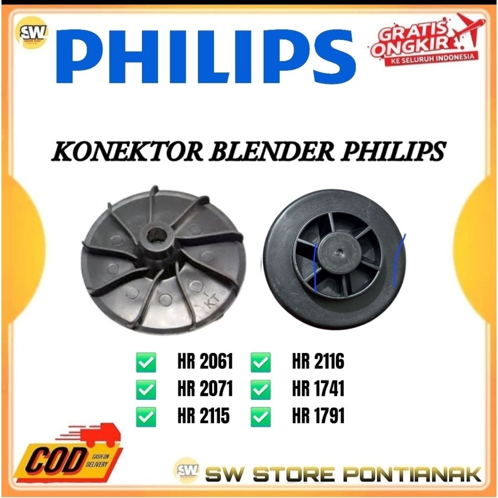 KONEKTOR BLENDER PHILIPS HR 2115 HR 2116 HR 2061 HR 2071 HR 1741 HR 1791 HR 1731 / KONEKTOR GEAR BLE