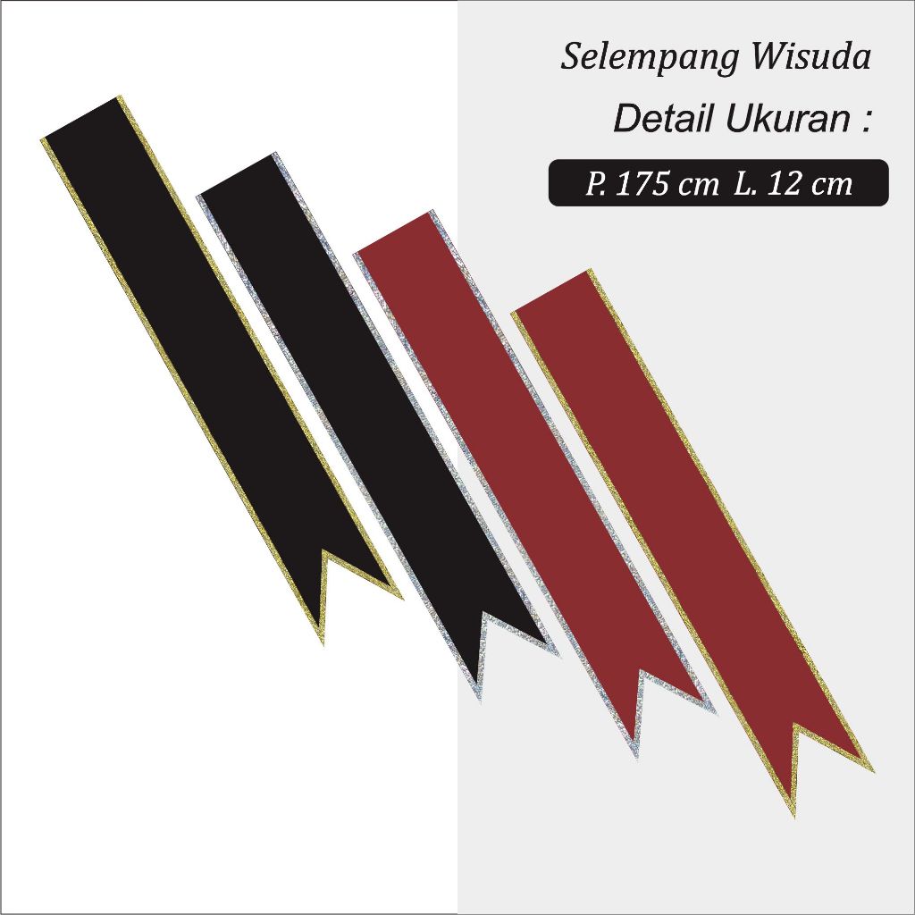 Selempang Wisuda Bludru Premium Selempang Kalung Bludru Premium Polos 175cm