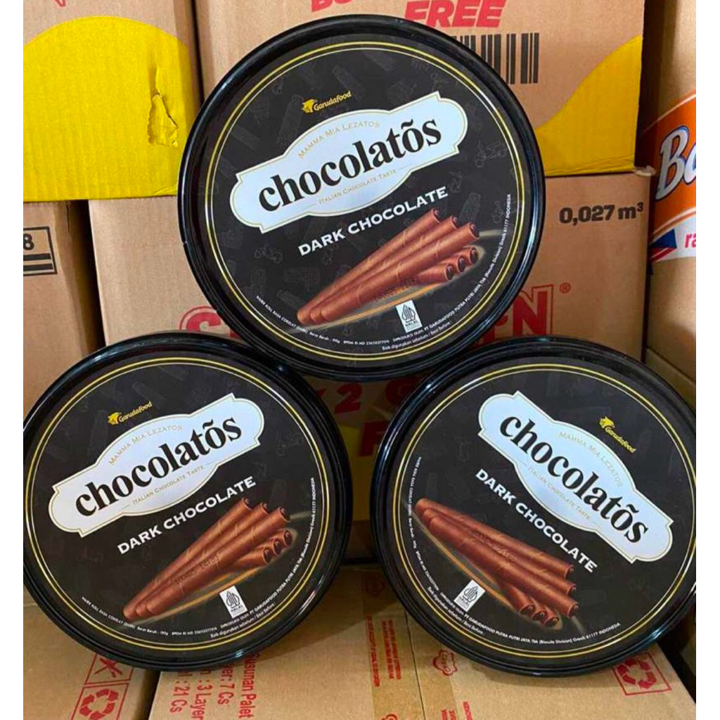 

Gery wafer roll dark chocolate kaleng 190gr karton isi 6pcs (packing free bubblewrap)