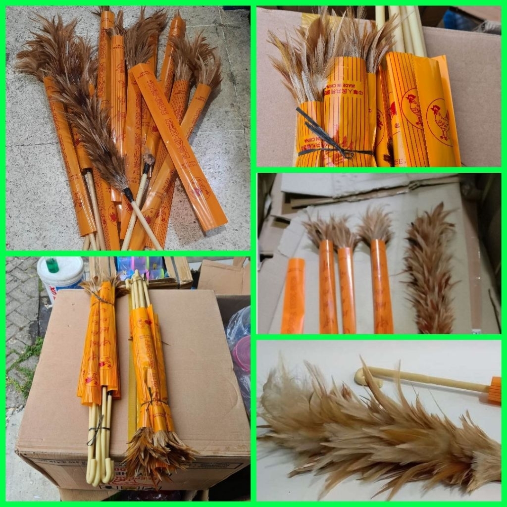 kemoceng bulu ayam kemoceng cap bulu ayam jago