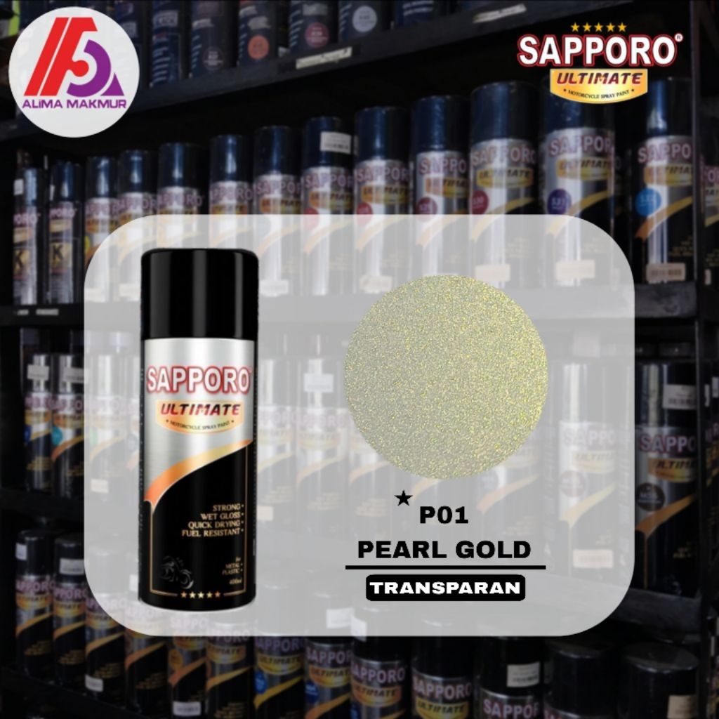 Sapporo Ultimate P01 Pearl Gold 400ml / Pilok Pilox Sapporo / Pilok Lembayung / Sapporo Lembayung / 