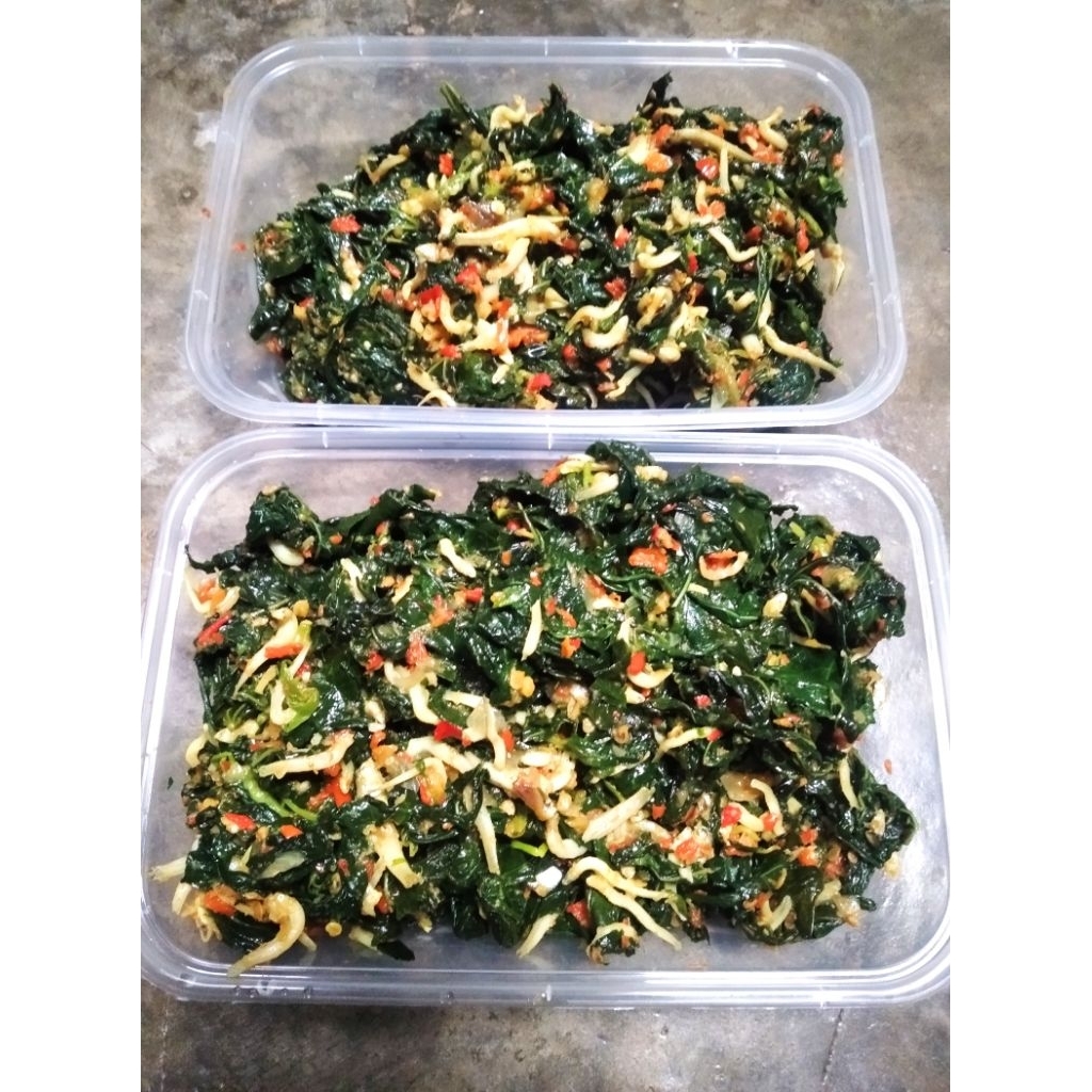 

Tumis daun singkong teri frozen food 300gr