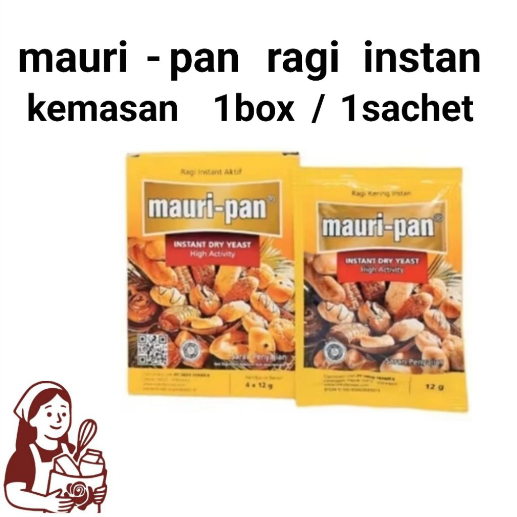 

Mauri-Pan Ragi Instan sachet 12g / 1 Box Isi 4 Sachet 48g