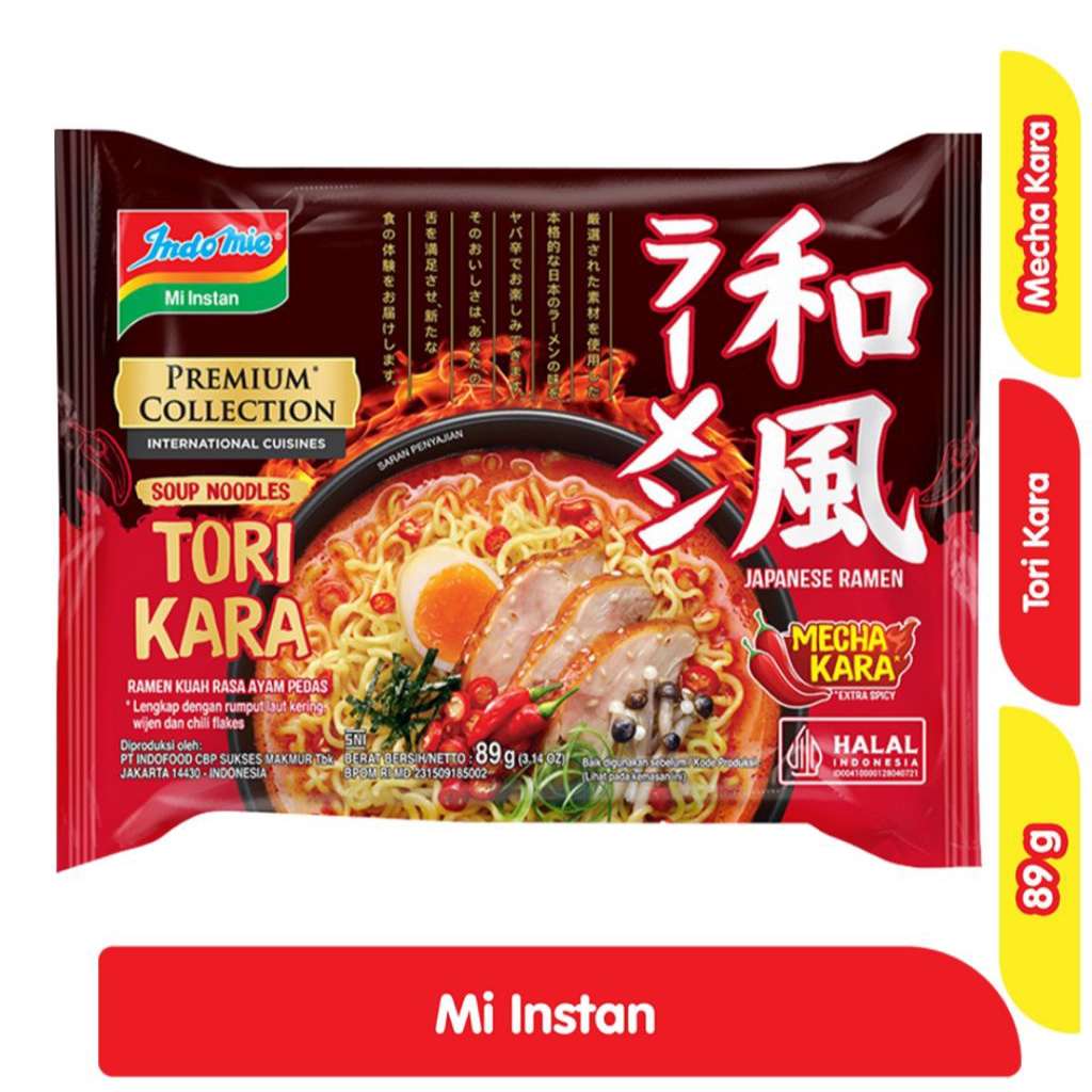

Indomie Premium Collection Mie Instan Tori Kara Ayam Pedas 89 g