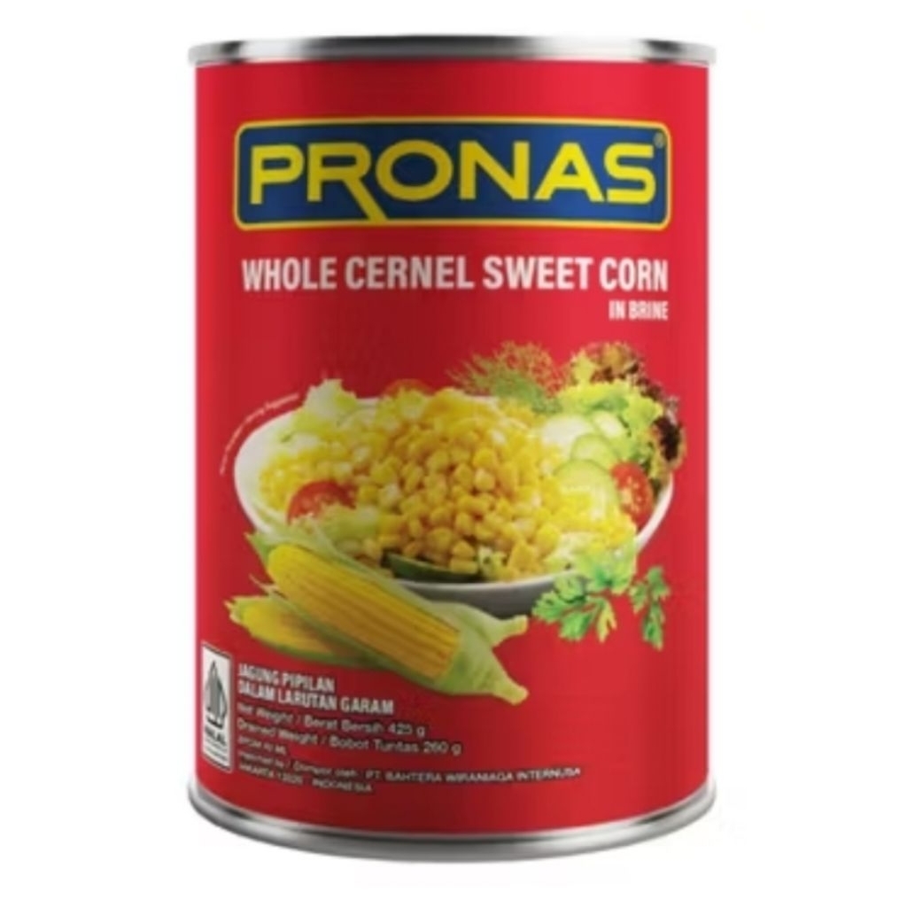 

Pronas Whole Kernel Sweet Corn In Brine / Jagung Pipilan 425 gr
