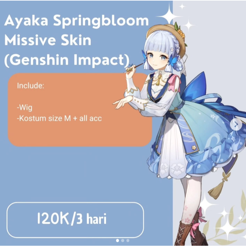 Rental Cosplay Ayaka Springbloom (Genshin Impact) HazukiRen Rentcos