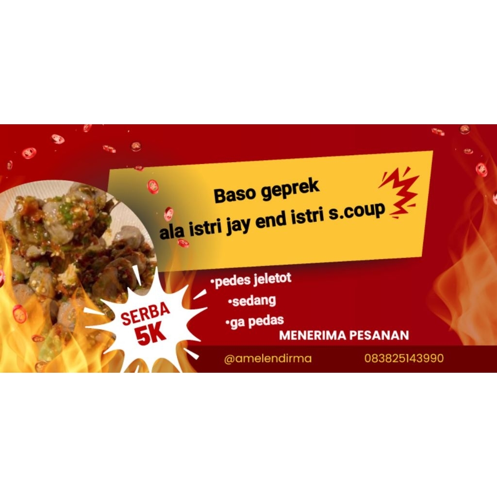 

bakso geprek di jamin enak