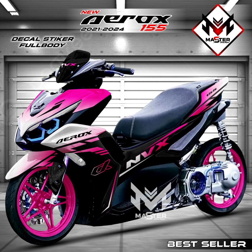 Decal Sticker Aerox 155 NEW Connected FULL BODY / Stiker Variasi Aerox New 2021-2024 Fullbody
