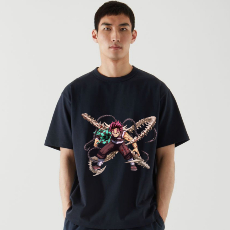 Kaos Pria Berbagai Ukuran Demon Slayer 3D Bahan Cotton Premium Original/Kaos Tshirt Unisex/Kasual