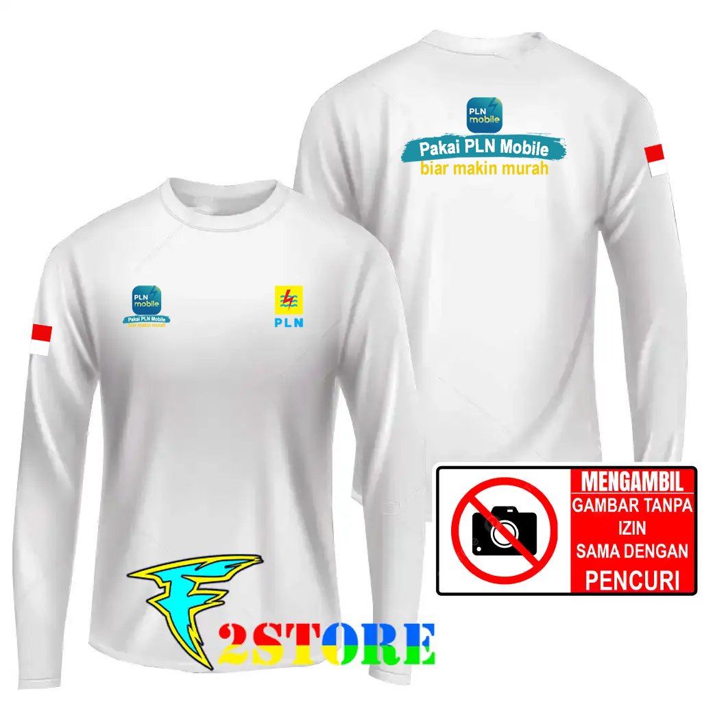 Kaos - baju Model  Tshirts - PLN MOBILE - Pakai PLN Mobile - biar makin murah F2ASTORE
