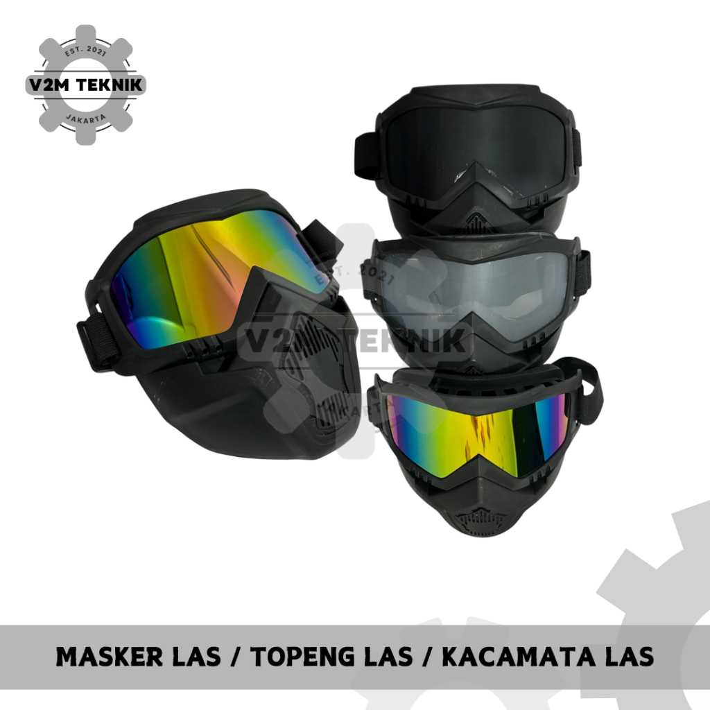 Helm Las Full Wajah / Welding Mask / Topeng Las / Kacamata Las / Pelindung Wajah Las