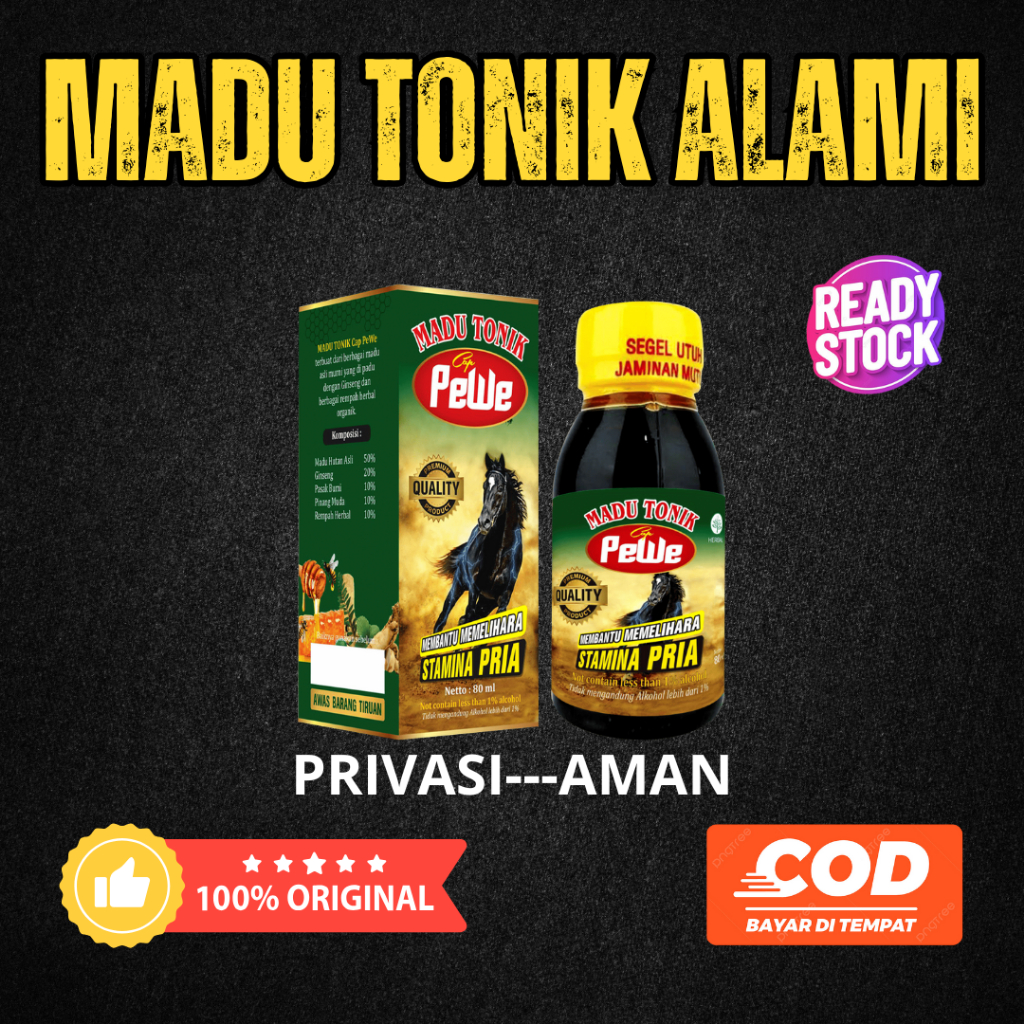 

Madu Tonik Pewe Original Madukuat Herbal Penambah Vitalitas Pria Lebih Kuat Tahan Lama Di Ranjang