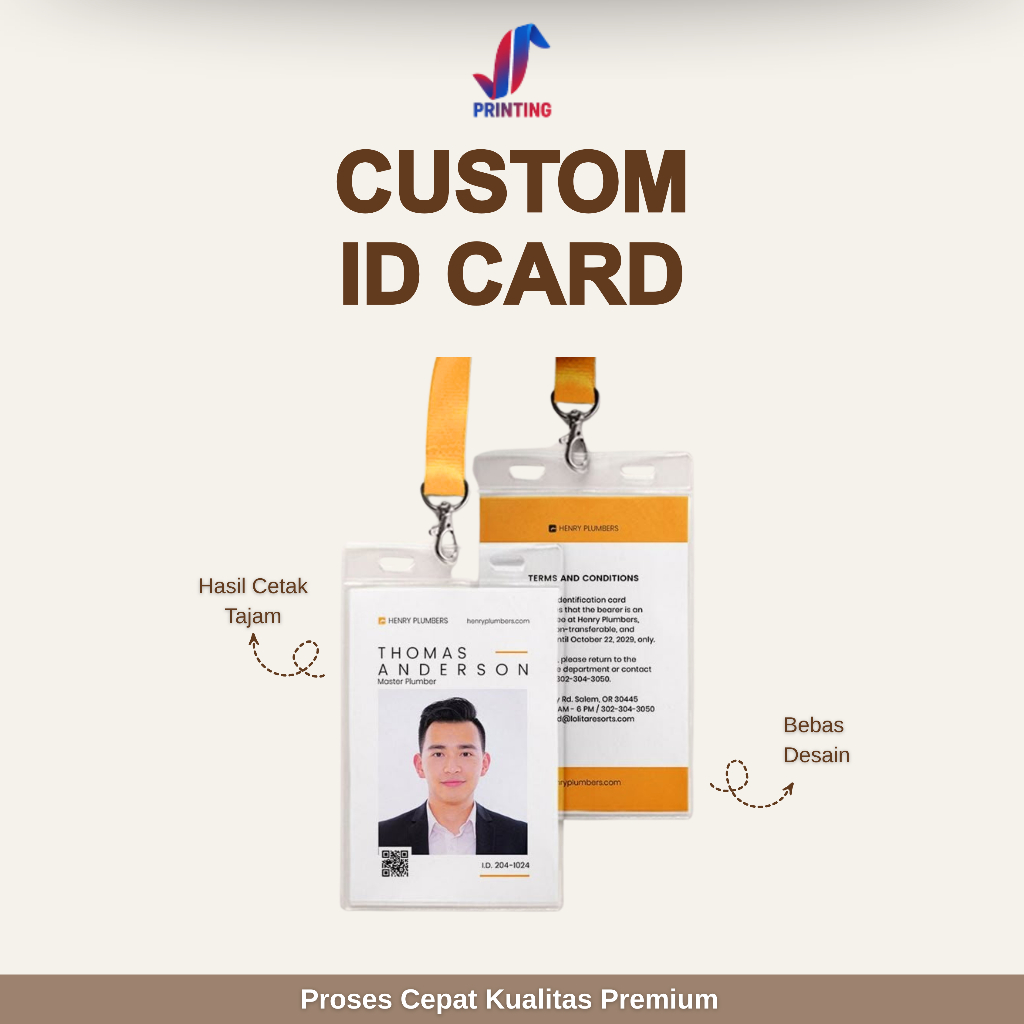 CUSTOM ID CARD UV PRINT KARTU MEMBER PVC ID CARD KARYAWAN