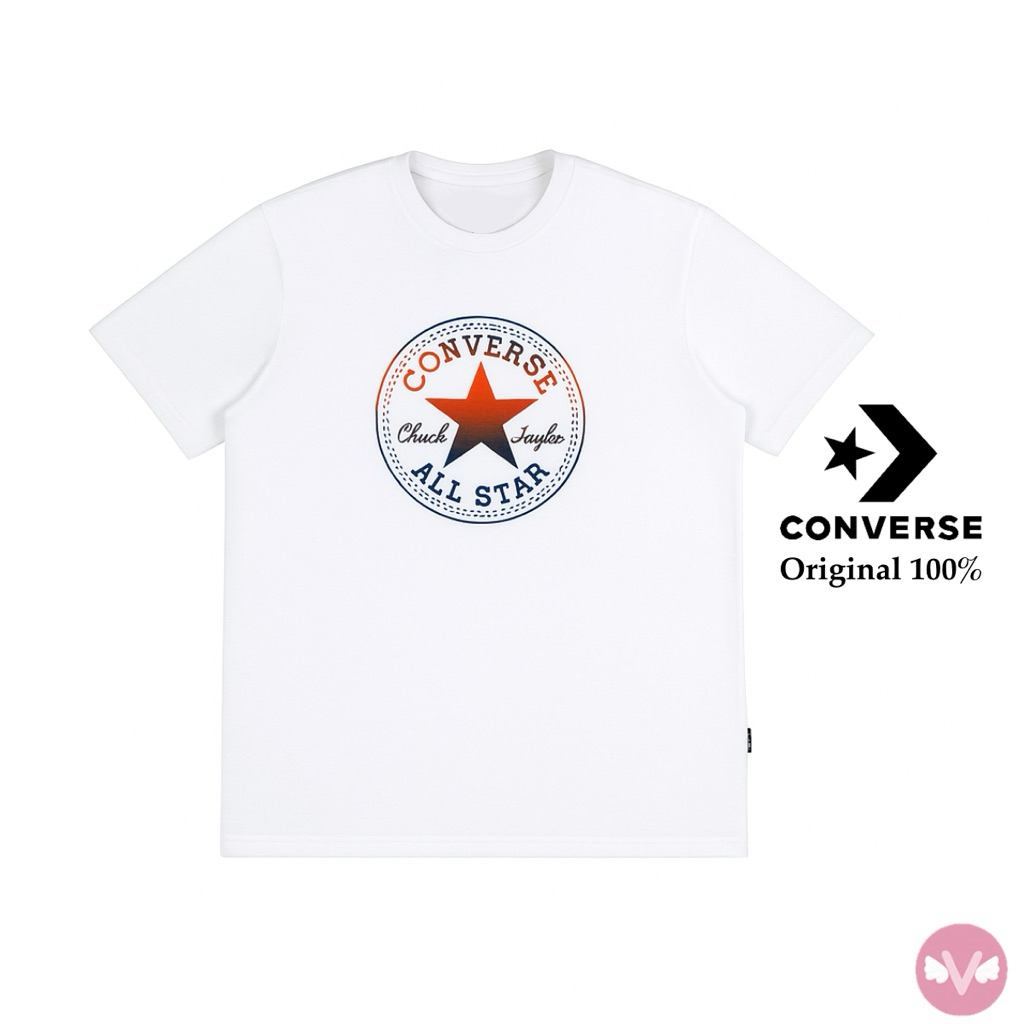 Converse Men Tee Kaos Pria White Tshirt Converse Original 100% Kaos Converse Pria Baju Converse Puti