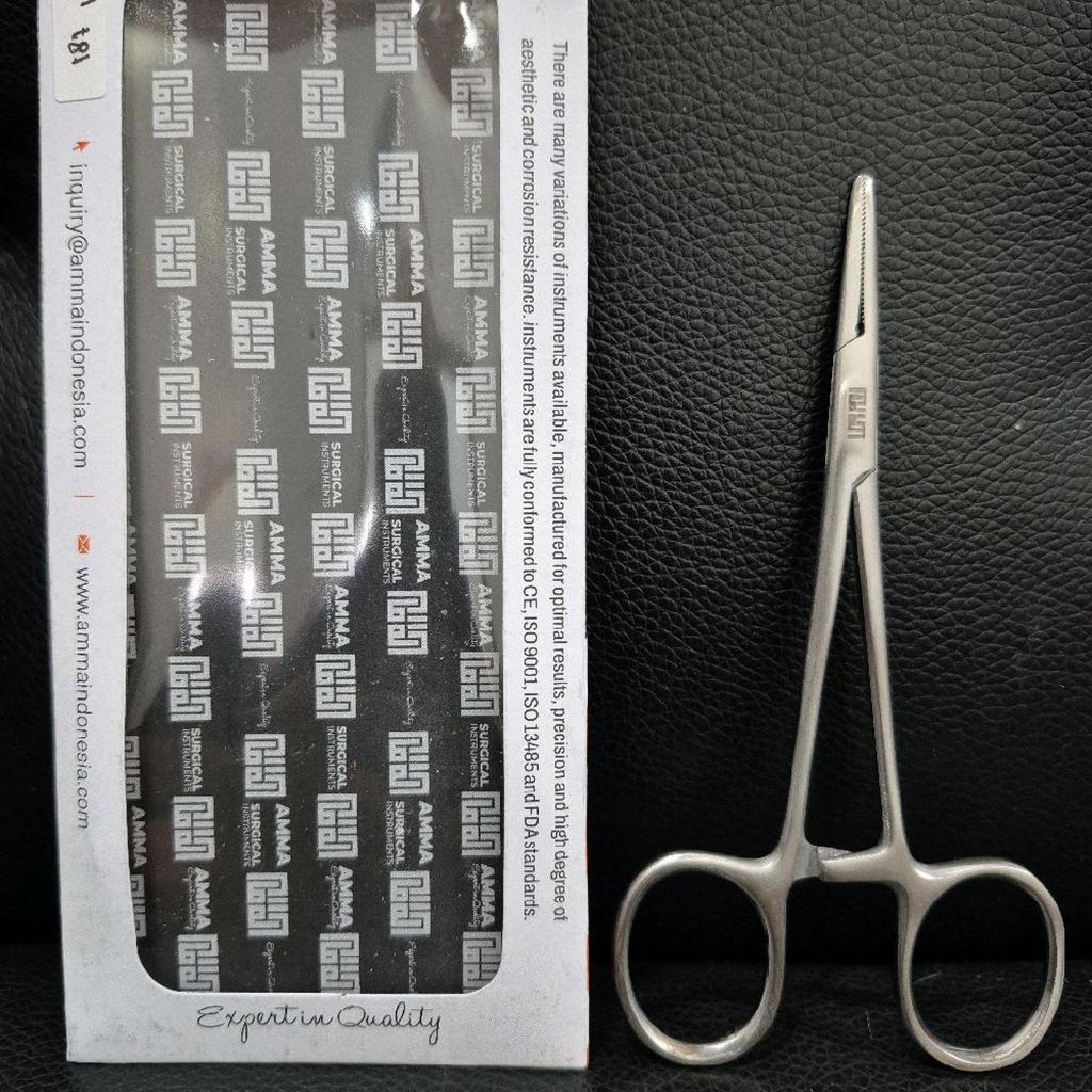 Mosquito Needle Holder Lurus / Mosquito Forceps / Klem Needle Holder amma AKL 12 cm