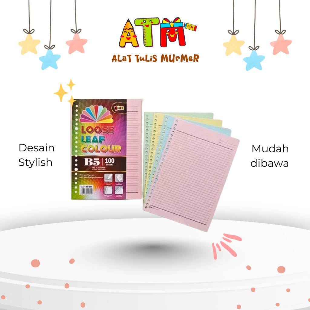 

Binder/Sheet/Loose leaf Hore B5 100lbr Rainbow