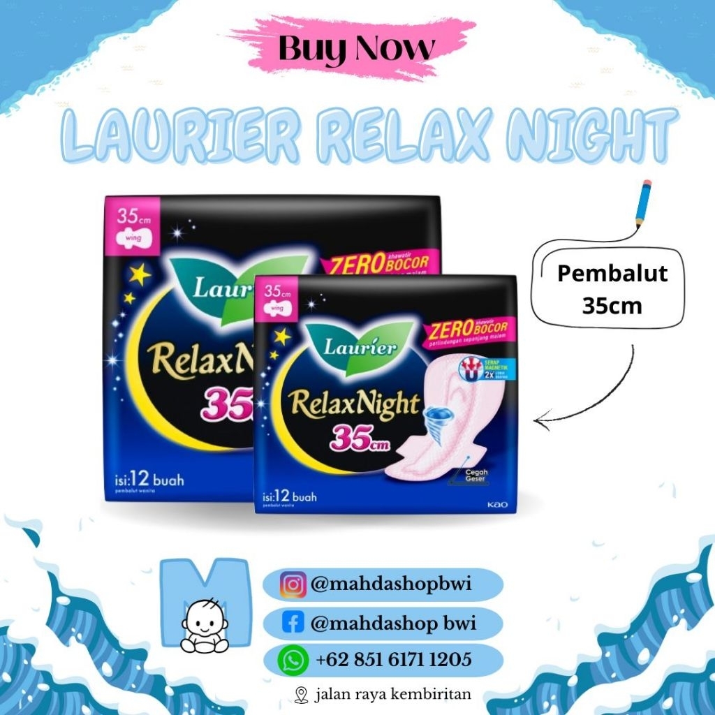 Laurier / pembalut / Laurier pembalut / relax night / slim guard