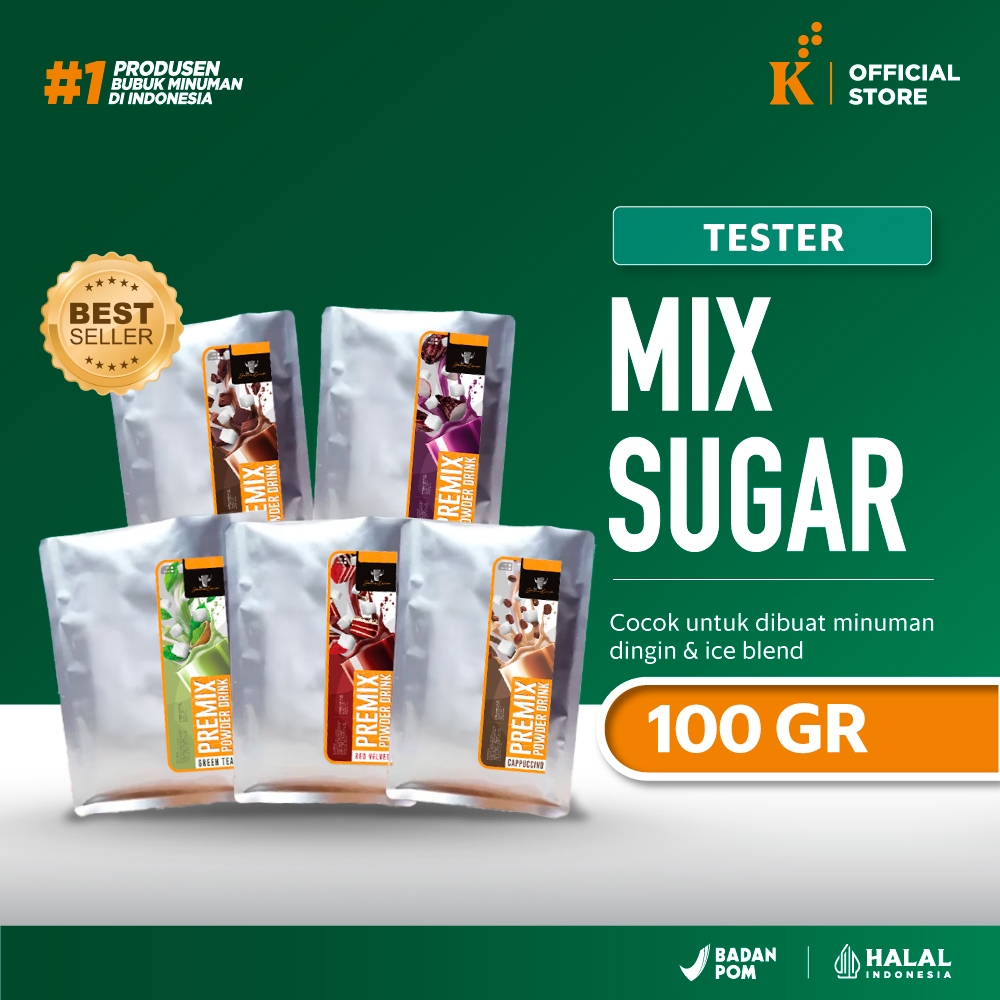

Bubuk Minuman Bubble Drink Berkualitas Javaland TESTER Mix Sugar 100 gr