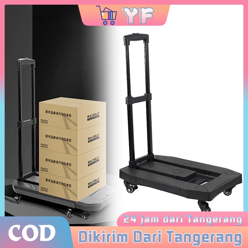 4 Roda Foldable Trolley Barang Lipat Trolley Hand Trolley Lipat Troli Lipat Troli Barang