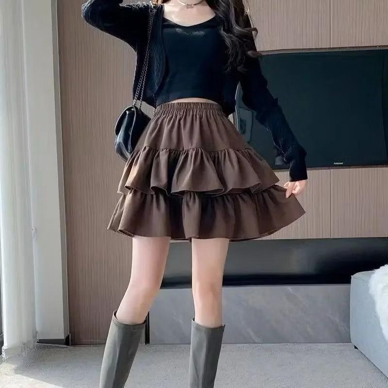 Hot Sale Df - Rok Polly Mini Skirt Susun Pendek / Rok Wanita Pendek