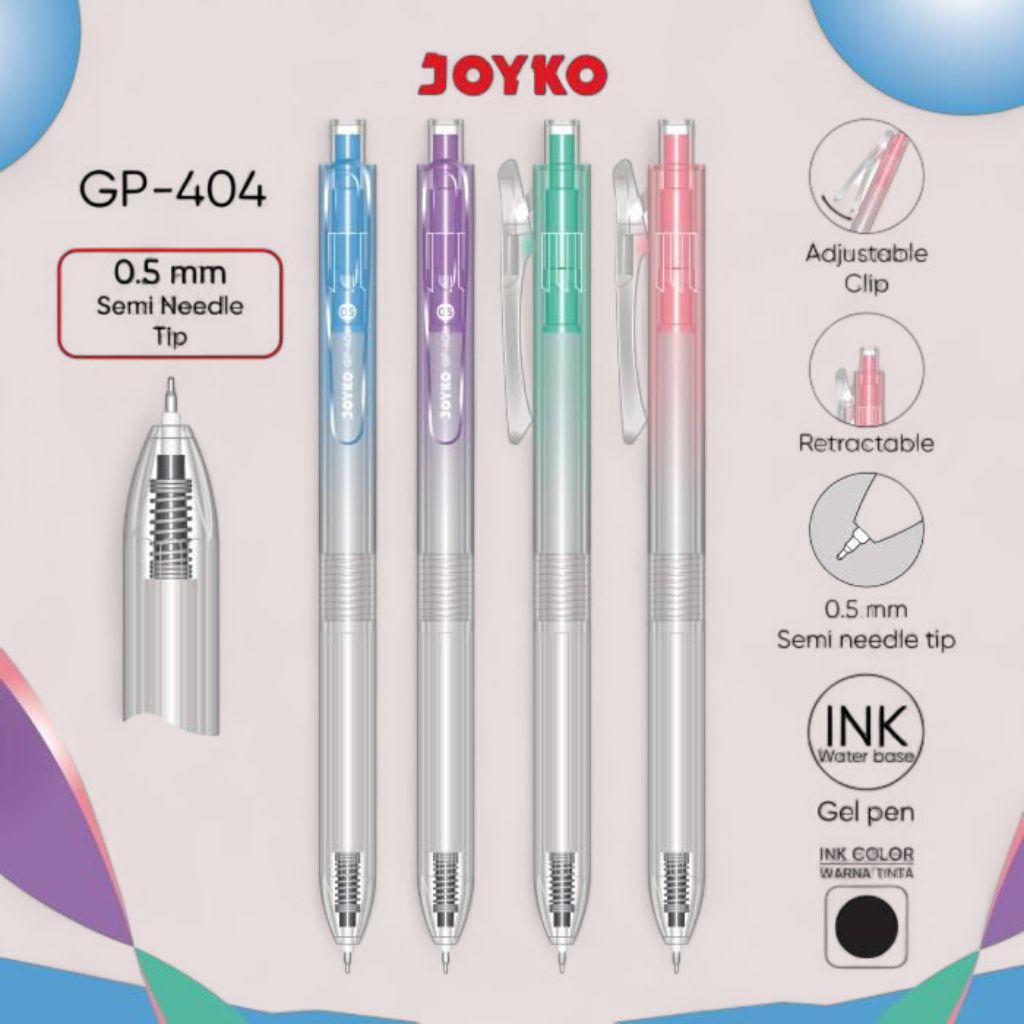 

(3PCS) BOLPEN PULPEN JOYKO 0.5 GP-404