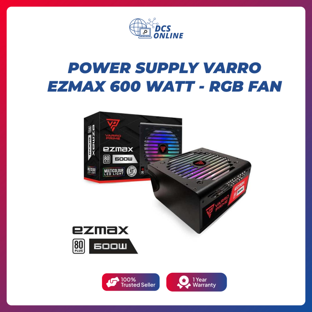PSU POWER SUPPLY EZMAX 600W RGB 80+