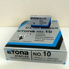 

STAPLES ETONA NOMOR 10 DAN 3 PER PAK ISI 20 PCS