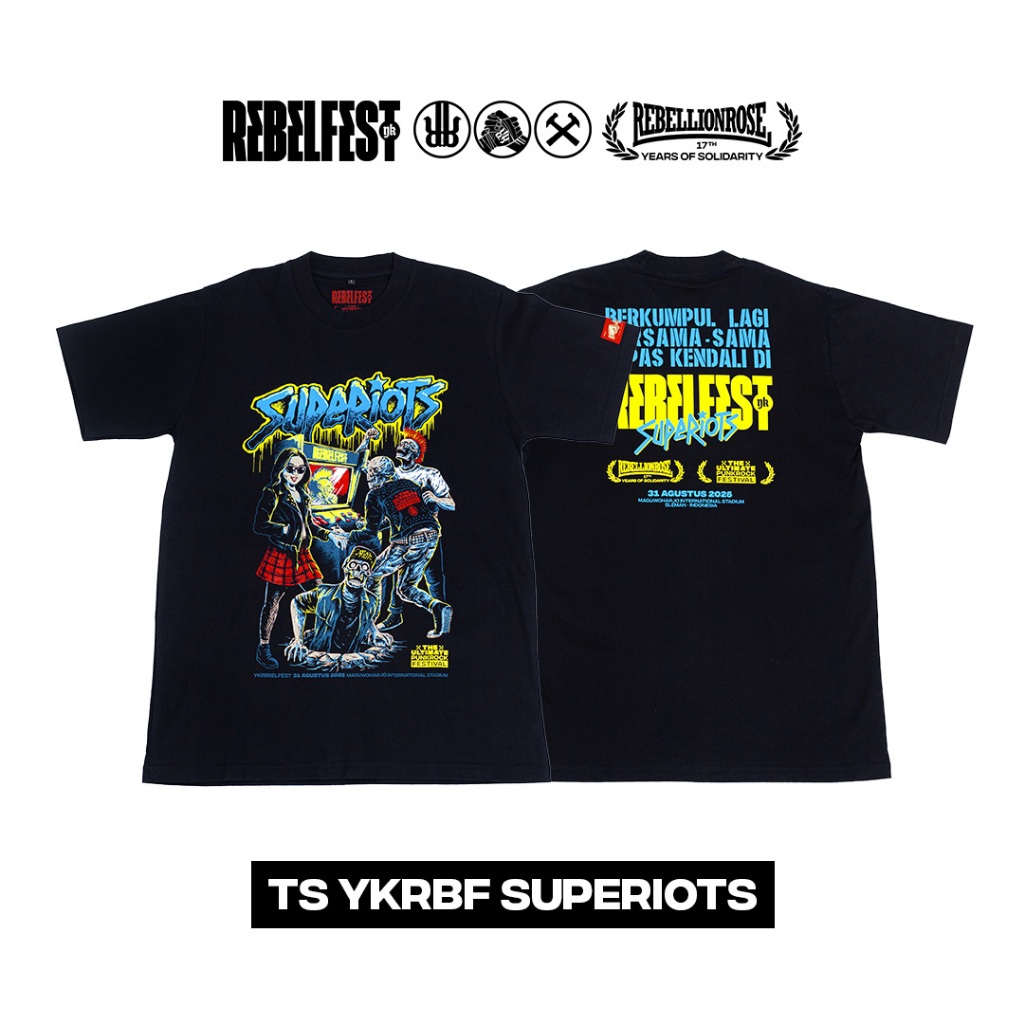 READY STOCK - REBELFEST TS YKRBF SUPERIOTS Lepas Kendali CMRDS x Superiots 2025 Rebellion Rose