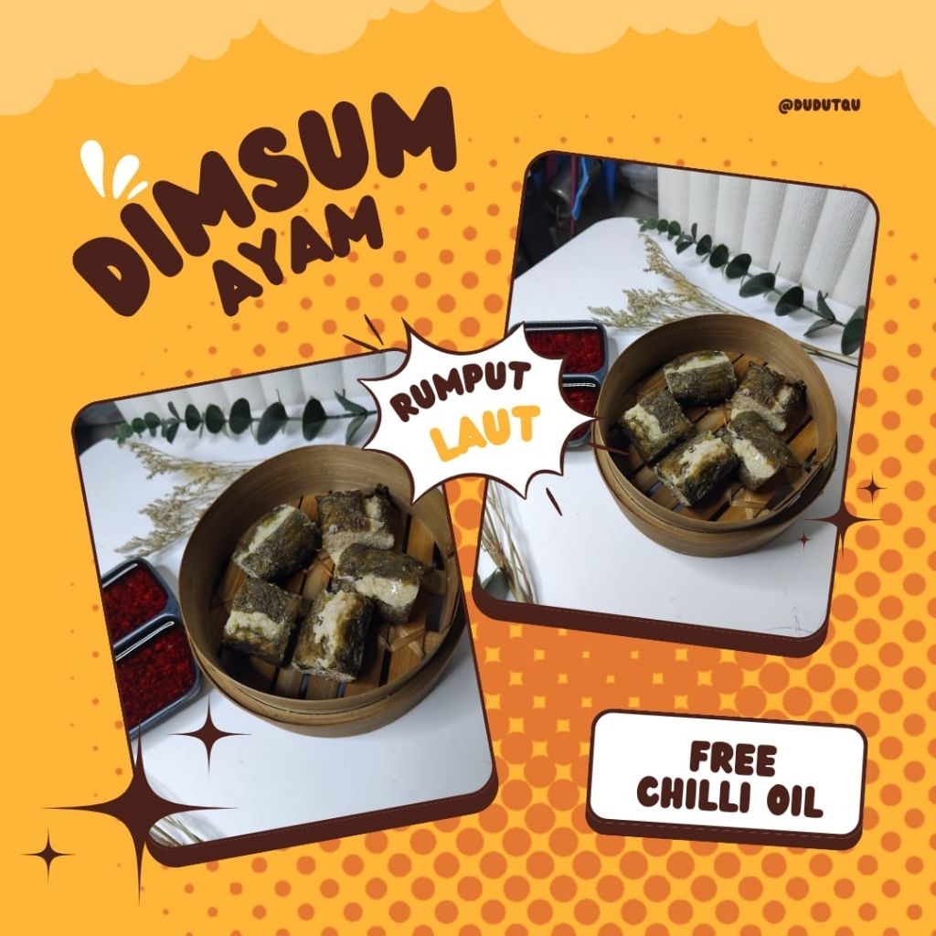 

DIMSUM NORI/DIMSUM AYAM RUMPUT LAUT/DIMSUM LILIT NORI/PREMIUM DIMSUM FULL DAGING AYAM/ HALAL