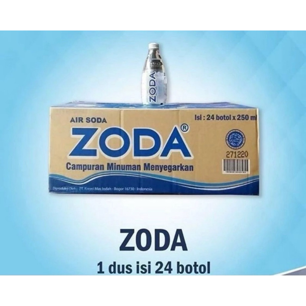 

zoda water 250 ml. 1 dus 24 botol