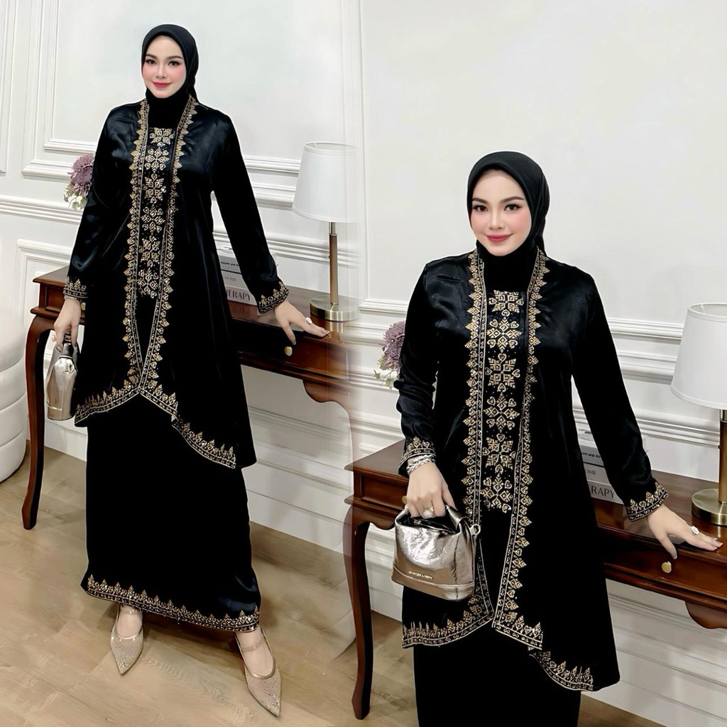 SETELAN KEBAYA KURUNG MELAYU  BORDIR // KEBAYA KURUNG MALAYSIA // BAJU KURUNG BORDIR
