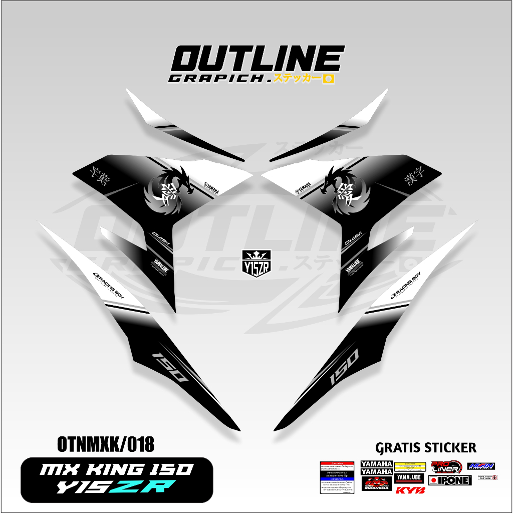 Striping MX King 150 Y15ZR Full Body | Cutting Sticker Motor Racing Variasi