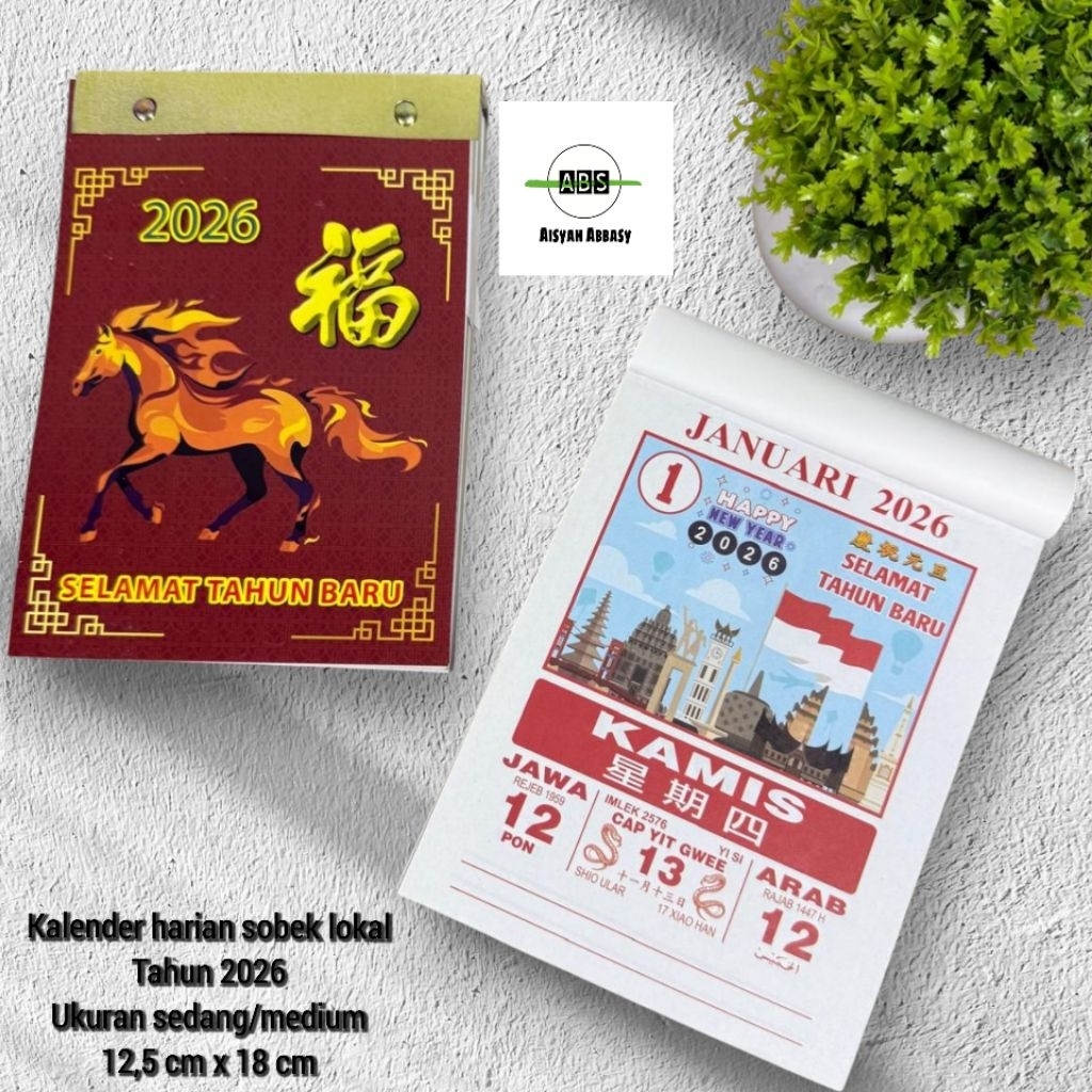 

Kalender harian 2026 PNC lokal tanggalan harian lokal medium 2026