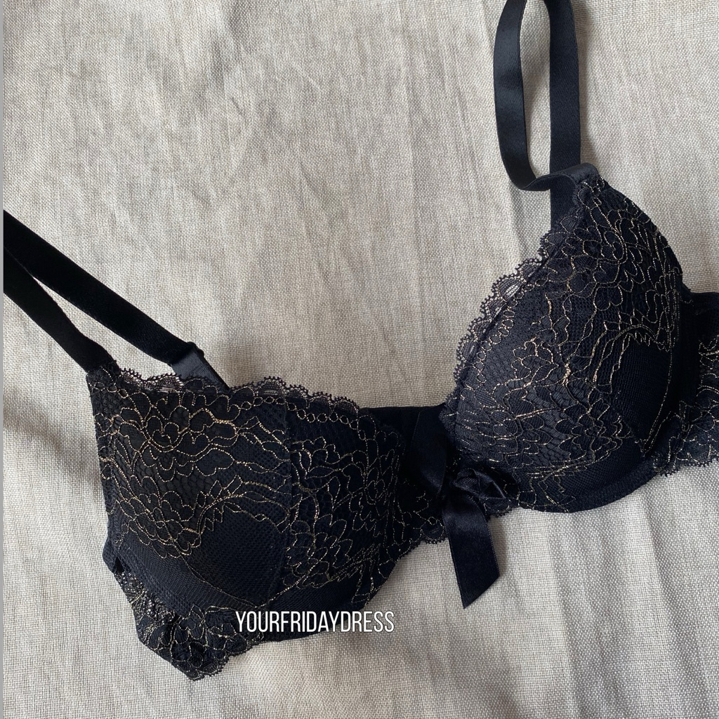 Aubede Lace Bra with thin pads Straps Branded Import Original Sale Jastip polos Bra beha bagus sisa 