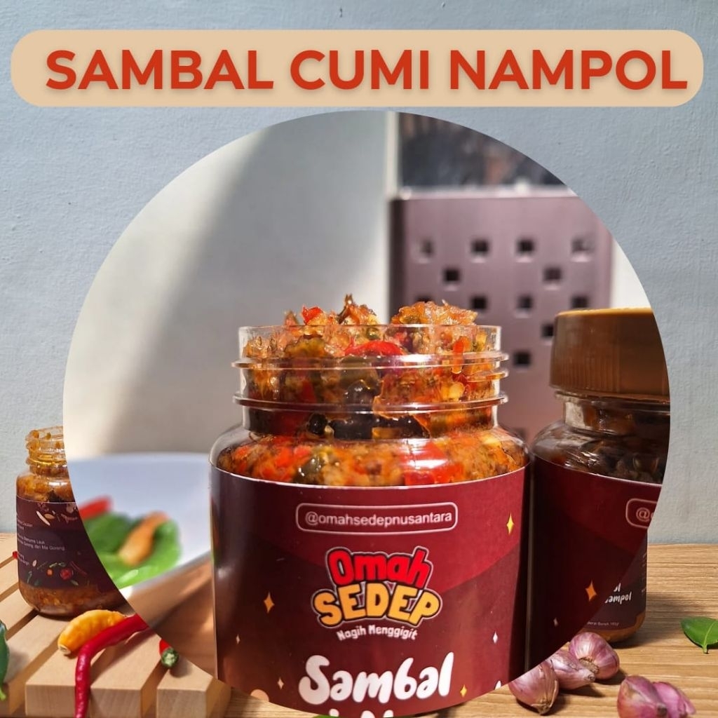 

Sambal Cumi Nampol 180 Gram - Omah Sedep | Sambal Lauk