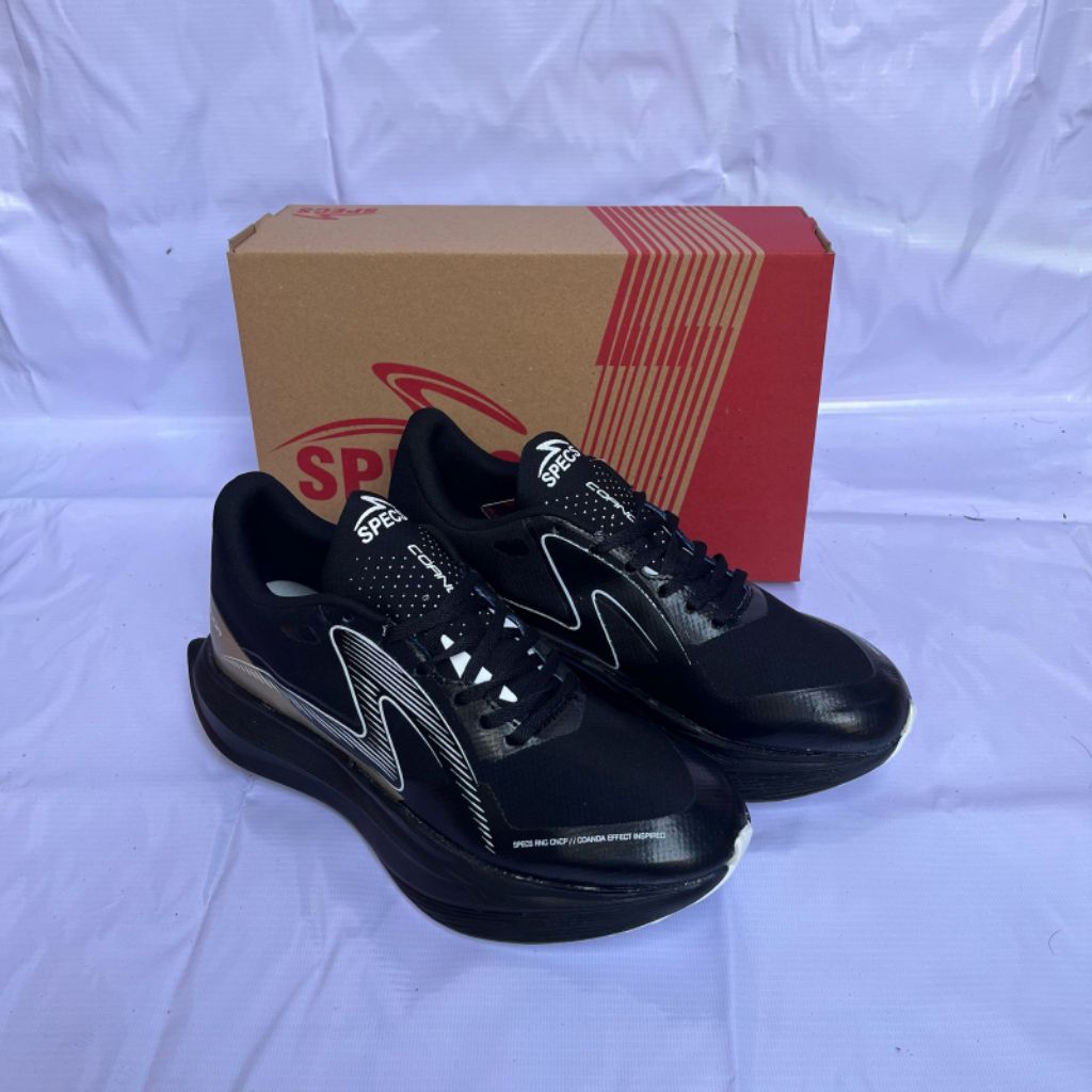 Sepatu SPECS RUNNING Hitam Gold Pria Wanita Design Sporty Grade Original