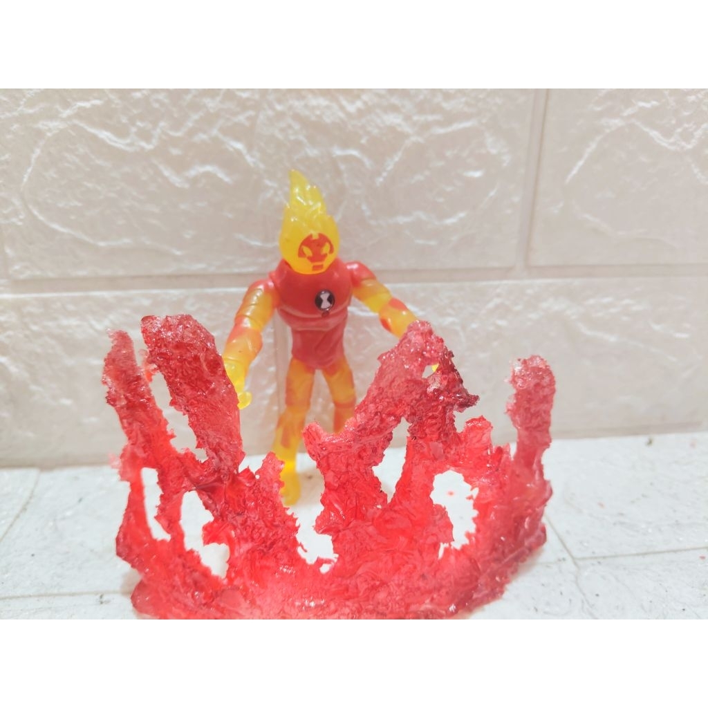 figure heatblast figure ben ten Heatblast figure omnitrix omniverse Ben 10  plus efek api fire effec