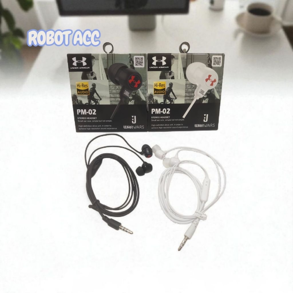 Headset PM-02 Bass Hansfree Handset HF PM-02 Mic Earphone PM-02 Mic