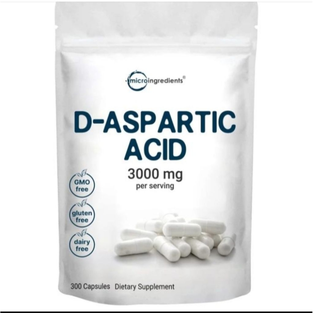 D-Aspartic Acid DAA, 3000mg Original Microingredients 300 Capsules