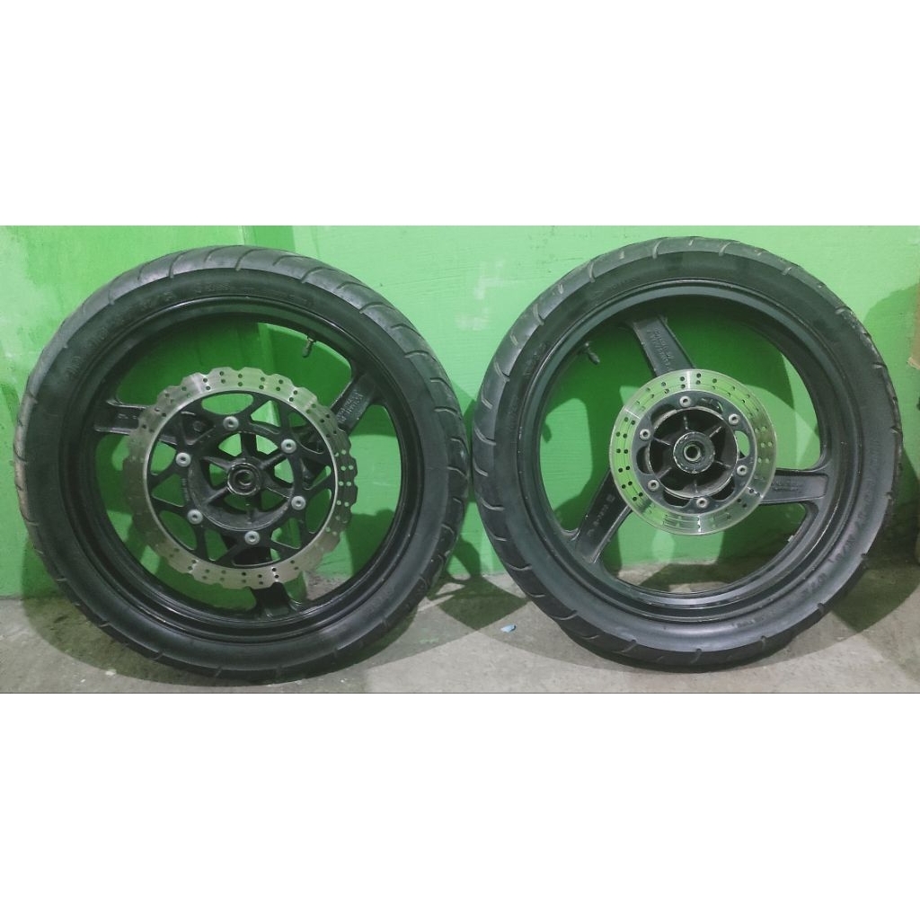 Velg Ninja RR New Set Ban Ori bawaan pabrik