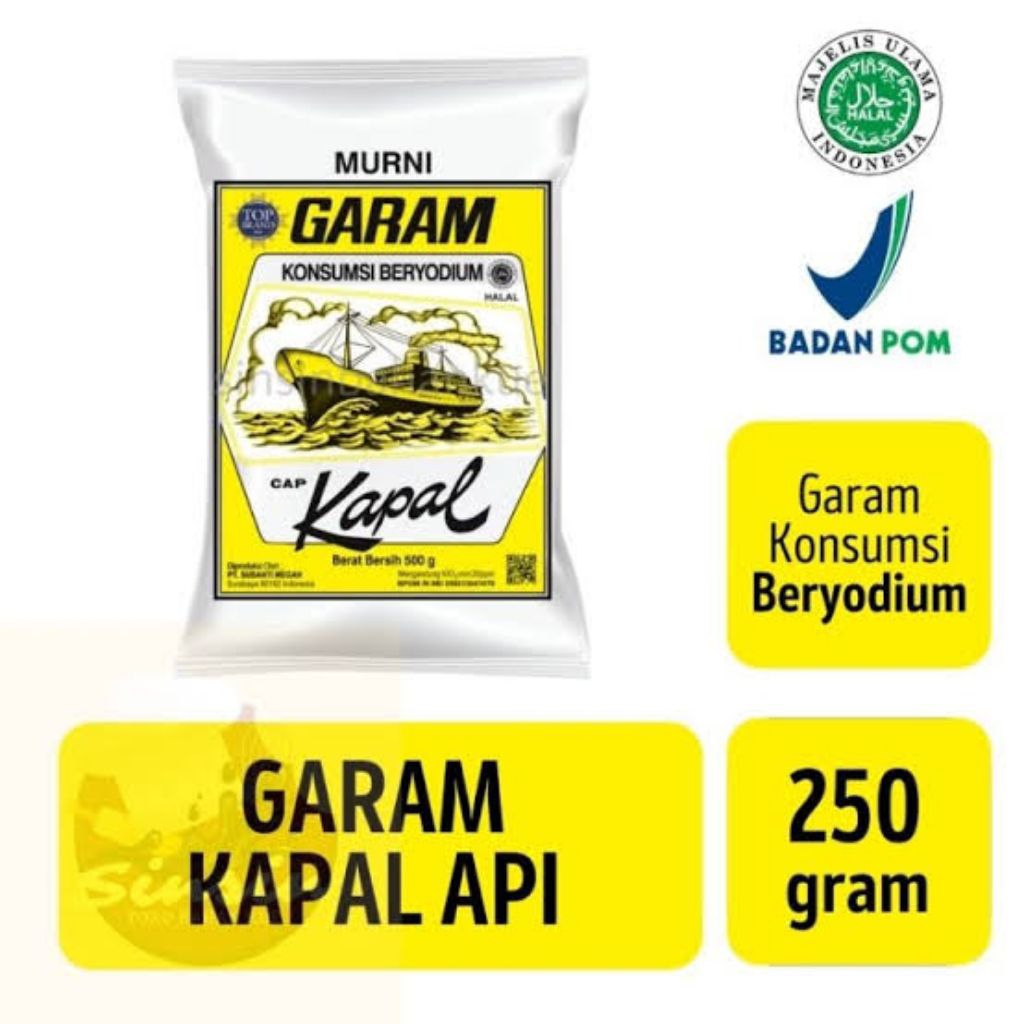 

GARAM MEJA CAP KAPAL KEMASAN 250GR