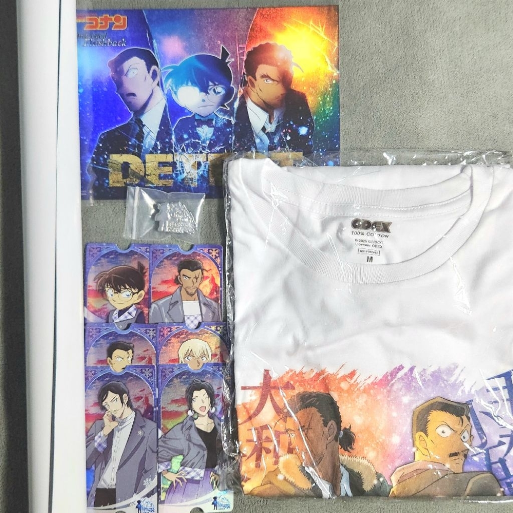 

Detective Conan Movie : One-eyed Flashback - Limited Edition Official Merchandise from Special Fan Screening CGV x ODEX 2025 Collectible Ticket / Poster / Metal Badge / Ilustration Card Postcard / T-shirt M size fanscreen kogoro/ kansuke /yui /rei