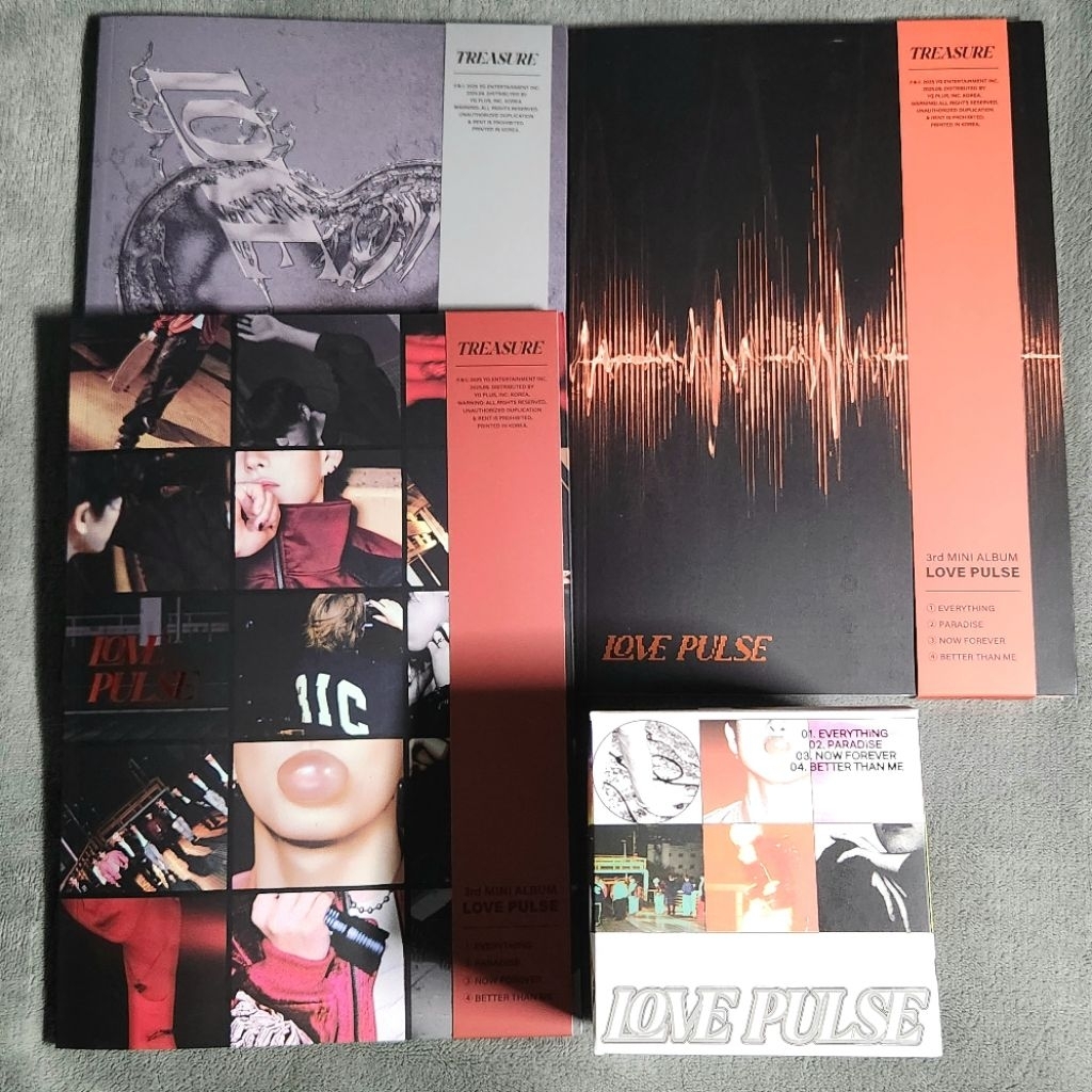 TREASURE Album Only - LOVE PULSE 'Paradise' [Metal / Street / Rockchick / Teume ver] / PLEASURE 'Yel