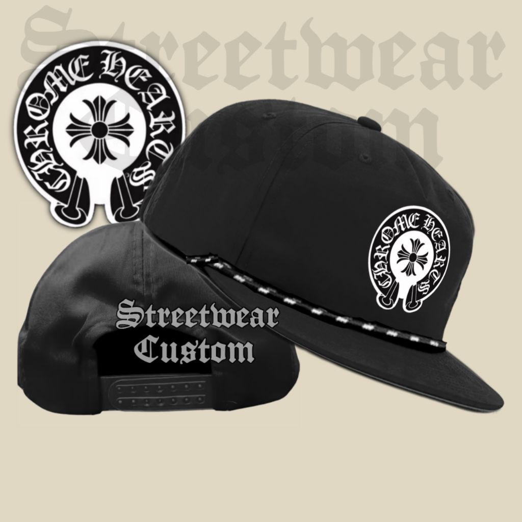 CHROME HEARTS - Topi Snapback Classic | Rope Caps Hat Uniseks | Topi Skena Laki-laki Perempuan
