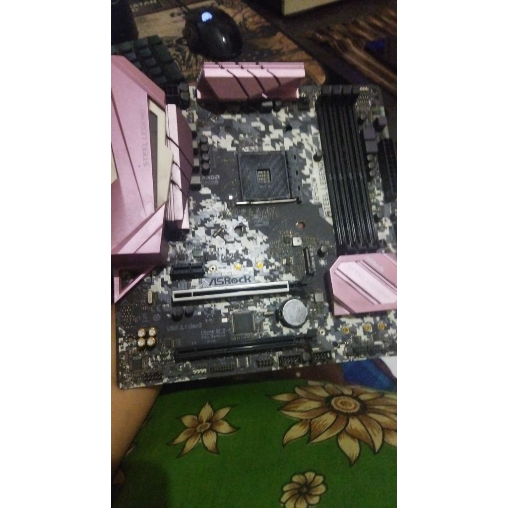 Motherboard ASRock b450m steel legend pink edition