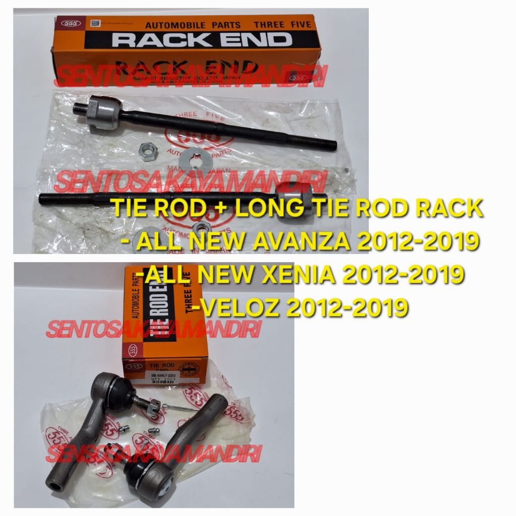 TIE ROD END + LONG TIE ROD RACK END 555 JAPAN MOBIL ALL NEW AVANZA XENIA VELOZ 2012 2013 2014 2015 2