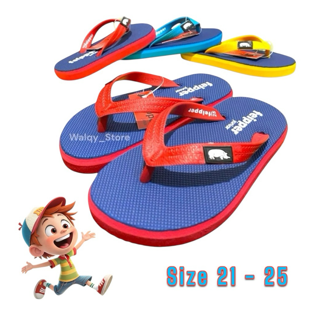 (New Arrival) Feipper Junior Sandal Karet Anak Kids Sandal Jepit Anak Sendal Japit Anak Laki-laki Fe