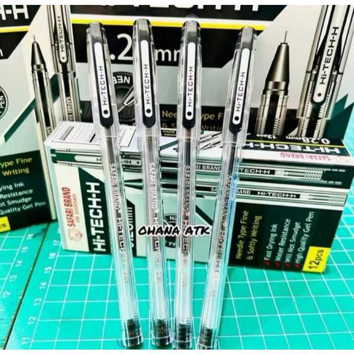 

Pulpen Gel Hi-Tech-H Safari 0.28mm Hitam Isi 12
