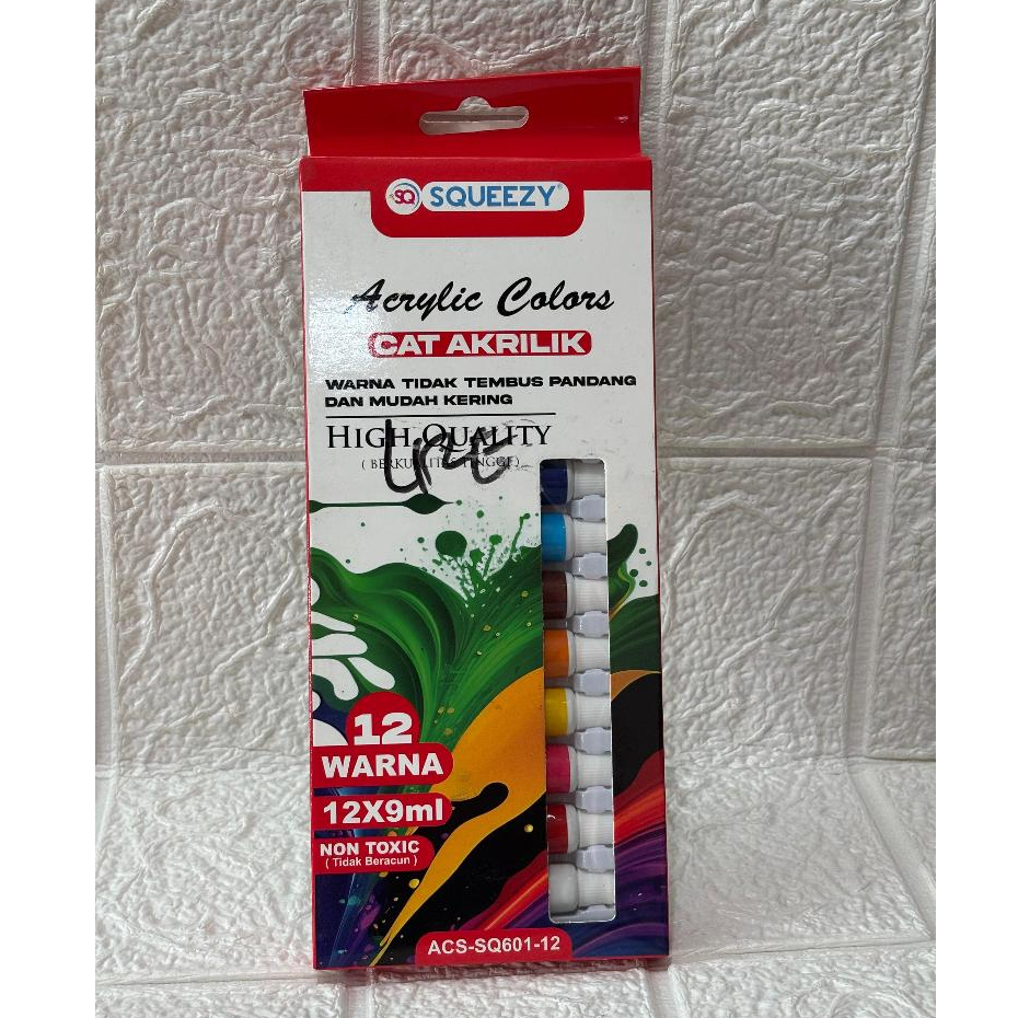 

Cat Akrilik / Acrylic SQUEEZY 12 Warna
