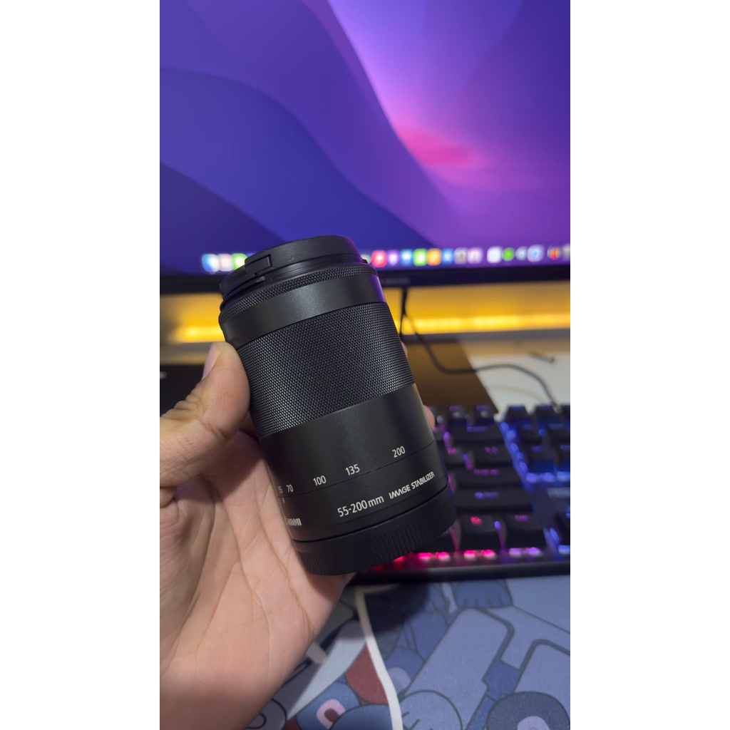 Lensa Tele Canon EF-M 55-200mm f/4.5-6.3 IS STM – ORI Copotan Canon Eos M50 Mark ii
